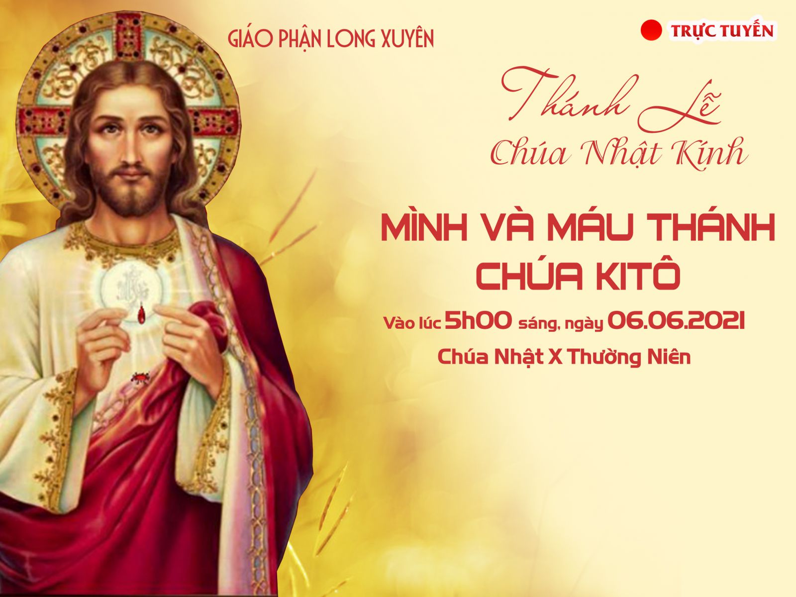 Trực Tuyến: Thánh lễ Chúa Nhật Mình Máu Chúa Kitô